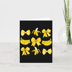 Banana Coquette Bow Yellow Bananas Festival Girls  Card