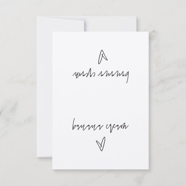 Banana Cream Food Label Tent Card (Front)