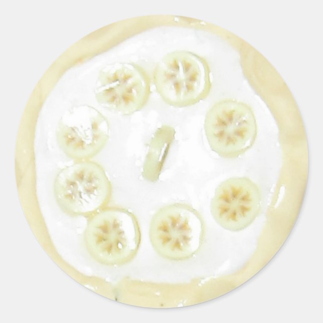 Banana Cream Pie Food Dessert Stickers (Front)
