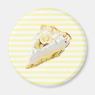 Banana Cream Pie Refrigerator Food Magnet