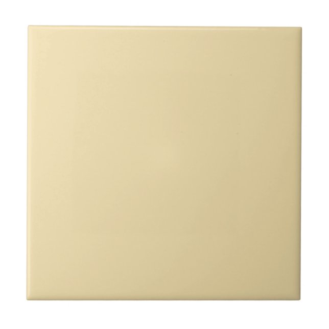 Banana Cream Pie Yellow Square Kitchen and Bath Tile (Front)