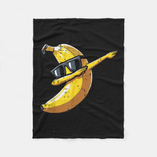Banana Dab Sungles Cute Fruit Dance Boys Kids Men  Fleece Blanket