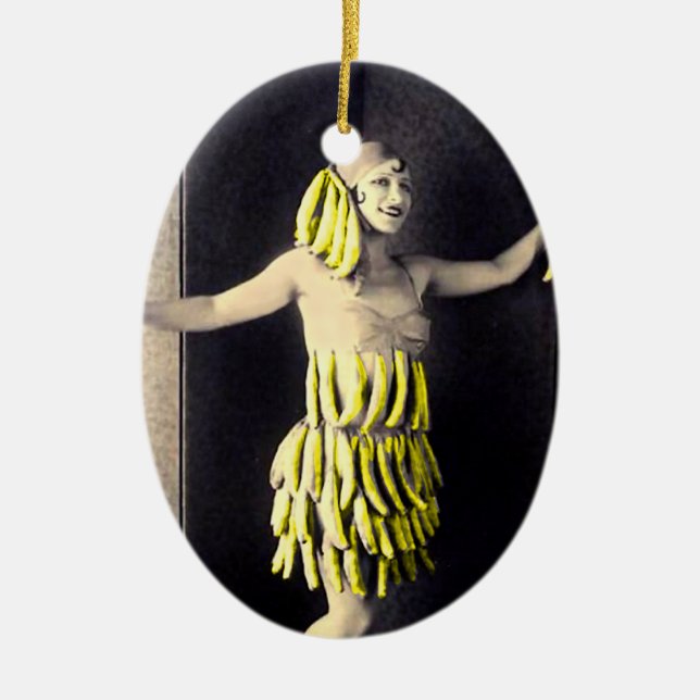Banana Dress Ceramic Tree Decoration (Front)