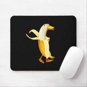 Banana Duck. Funny Anthropomorphic fruit Animals Mouse Mat