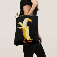 Banana Duck. Funny Anthropomorphic fruit Animals