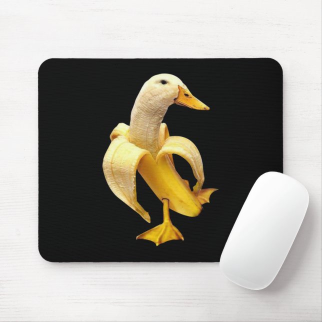 Banana Duck Meme Mouse Mat (With Mouse)