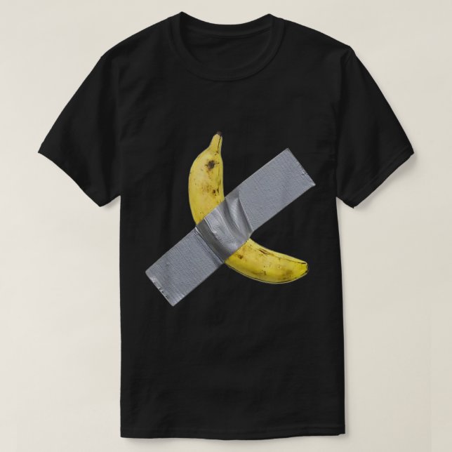 Banana Duct Tape Meme Art Design T-Shirt (Design Front)