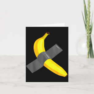 Banana Duct Taped To Wall Art Christmas Pajama Nye Card