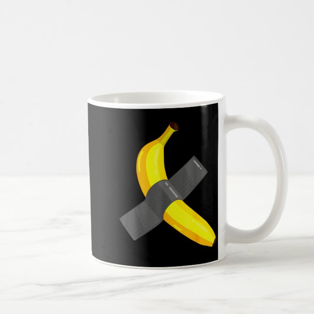 Banana Duct Taped To Wall Art Christmas Pajama Nye Coffee Mug (Right)