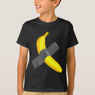 Banana Duct Taped To Wall Art Christmas Pajama Nye T-Shirt