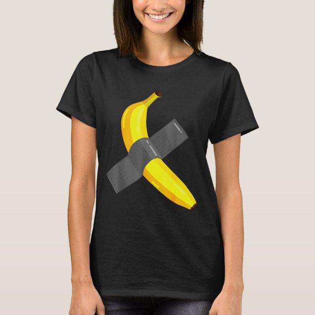 Banana Duct Taped To Wall Art Christmas Pajama Nye T-Shirt (Front)