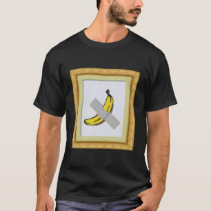 Banana Duct Taped To Wall Framed Miami Art Gallery T-Shirt