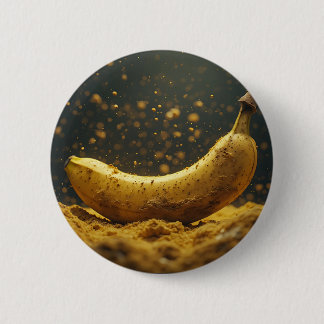 Banana Elevation from the Ground 6 Cm Round Badge