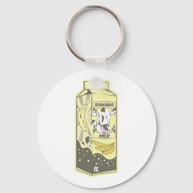 Banana Flavoured milk carton Key Ring (Front)
