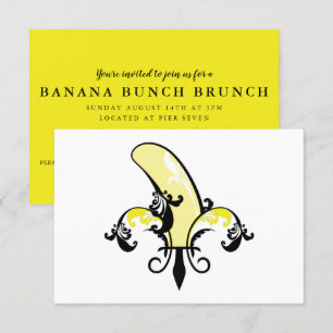 banana fleur de lis invitation