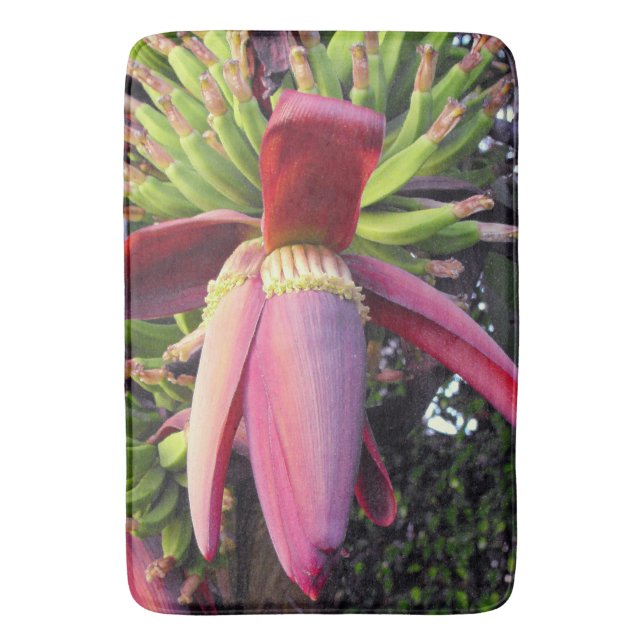 Banana Flower Closeup Bath Mat (Front Vertical)