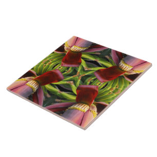 Banana Flower Pattern Tile