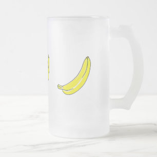 Banana Frosted Glass Beer Mug