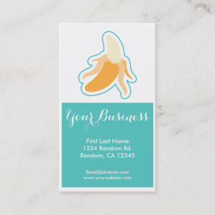 banana fruit customisable food business cards