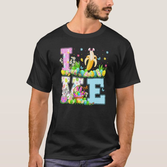 Banana Fruit Easter Egg Hunt Funny Love Banana Eas T-Shirt (Front)
