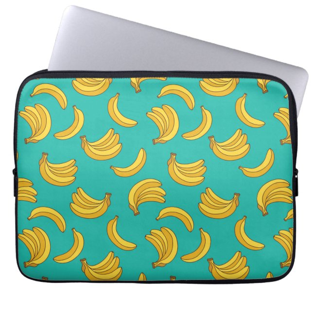 Banana Fruit Fun Pattern Laptop Sleeve (Front)