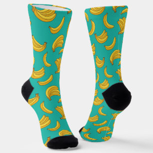 Banana Fruit Fun Pattern Socks