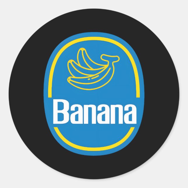Banana Fruit Lazy Halloween Classic Round Sticker (Front)