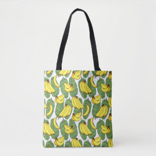 Banana Fruit Leaves Tropical Pattern Tote Bag