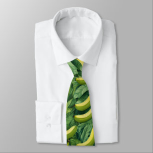 Banana Fruits and Leaves Tropical Mood Tie
