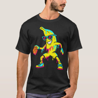Banana Funny Basketball Drip Kids Youth Boys Girls T-Shirt