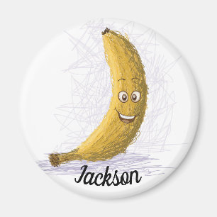 Banana funny custom name cute fridge magnet