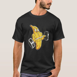Banana Gym Lifts Weights  ABS T-Shirt