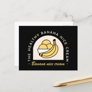 Banana ice nice cream healthy aesthetic funny postcard
