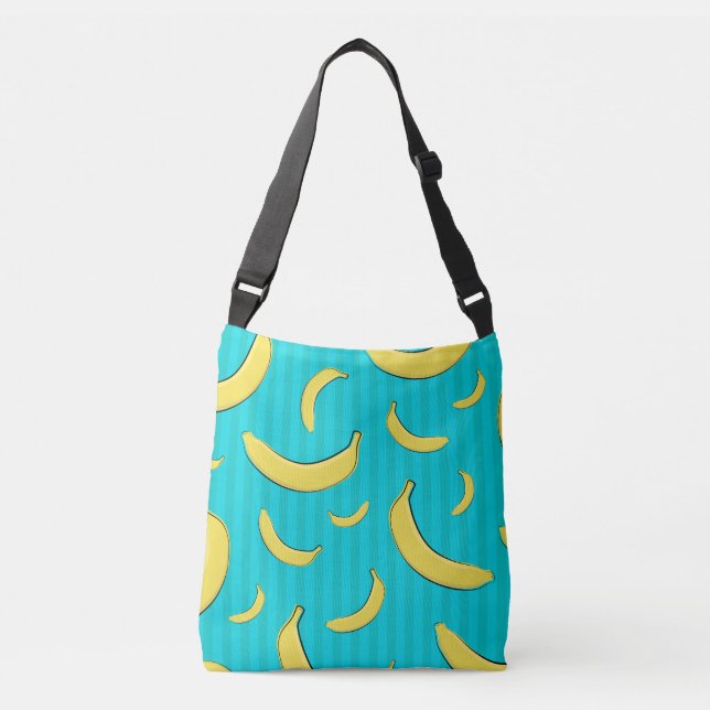 Banana Illustration Crossbody Bag (Front)