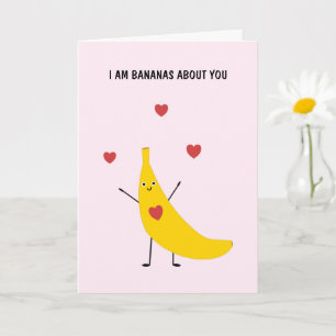  Banana I'm Bananas about You Valentine Love   Card