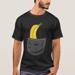 Banana In Pocket Graphic Fruit Vegan Veggie Health T-Shirt