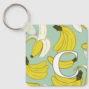 Banana Initial Key Chain