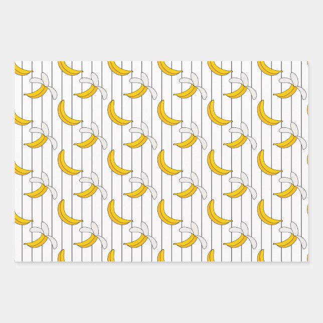 Banana Inspired Wrapping Paper Coordinates (Front)