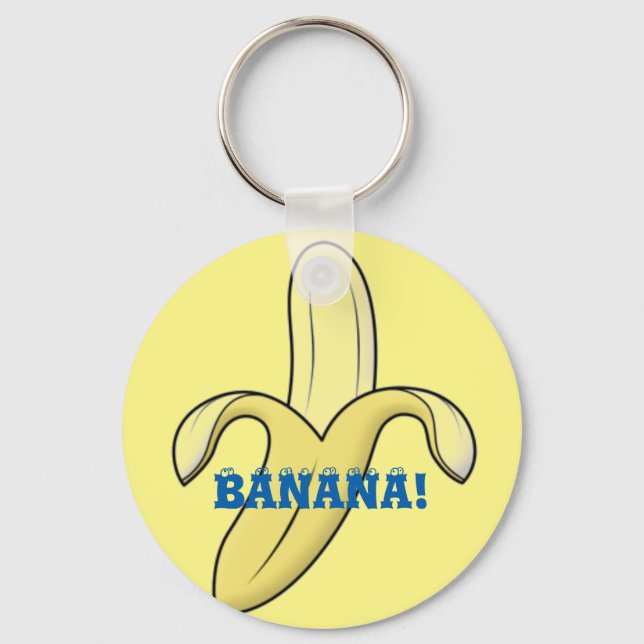 Banana Keyring. Key Ring (Front)