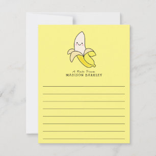 Banana Kid's Cute Kawaii Flat Stationary Cards