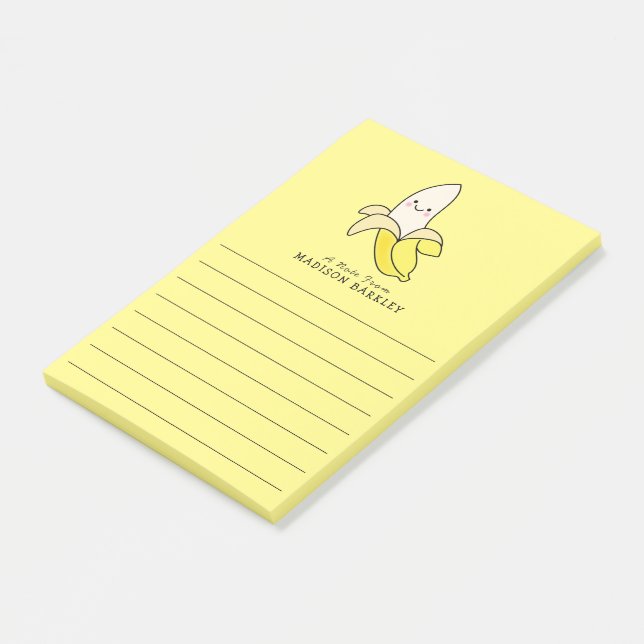 Banana Kid's Cute Kawaii Post-it Notes (Angled)