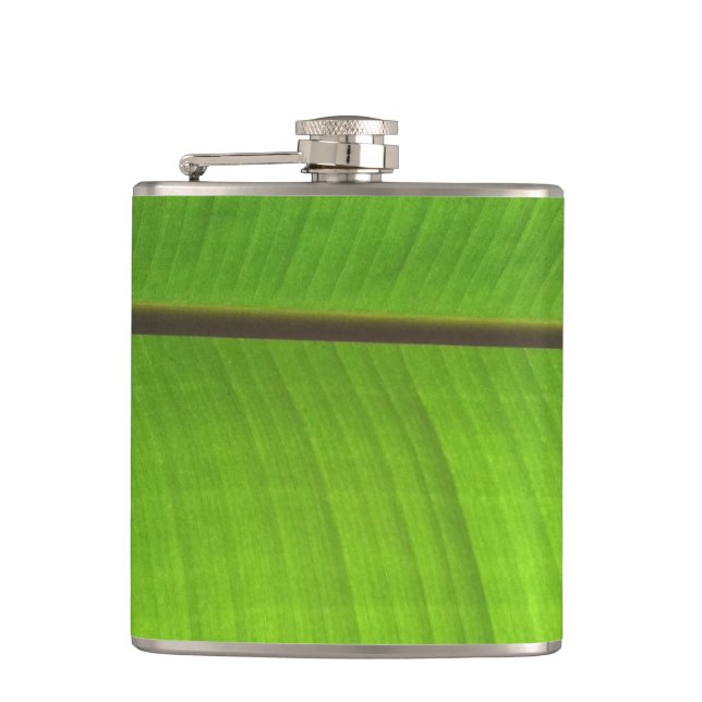 Banana Leaf Close-Up Hip Flask (Front)
