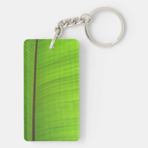 Banana Leaf Close-Up Key Ring