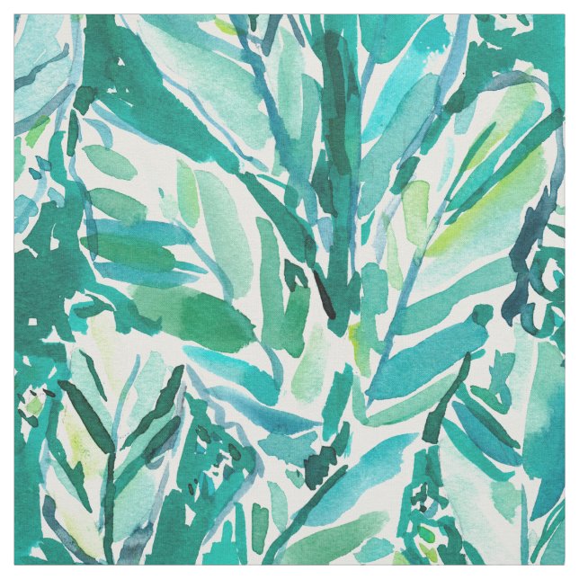 BANANA LEAF JUNGLE Green Tropical Fabric (Swatch)