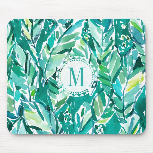 BANANA LEAF JUNGLE Green Tropical Mouse Mat (Front)