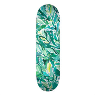BANANA LEAF JUNGLE Green Tropical Skateboard