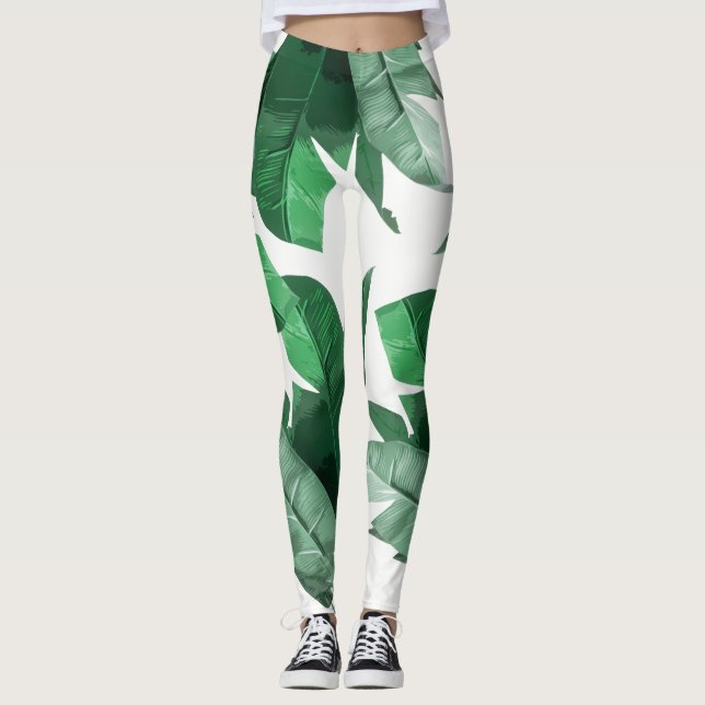Banana Leaf Print Leggings (Front)