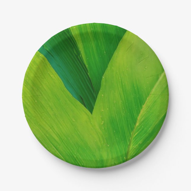 banana leaf print paper plate (Front)