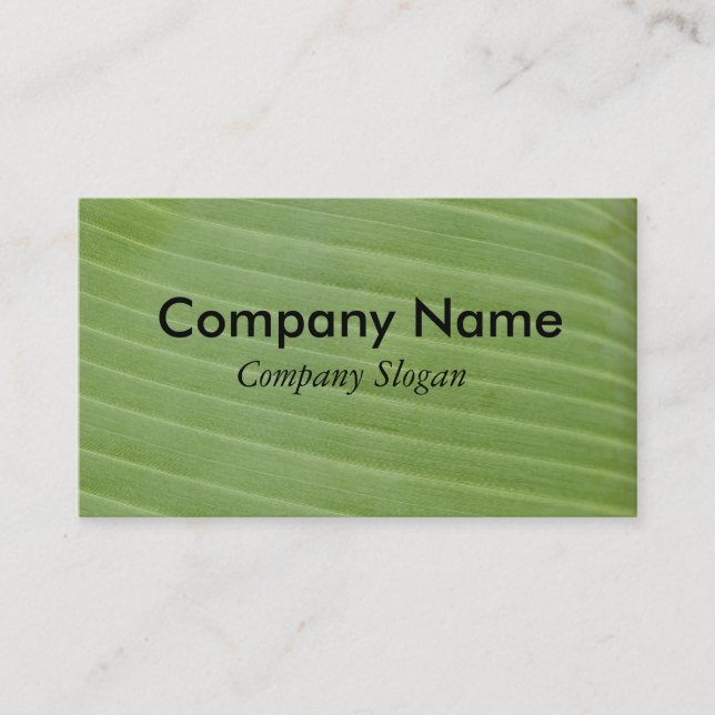 Banana leaf texture business card (Front)