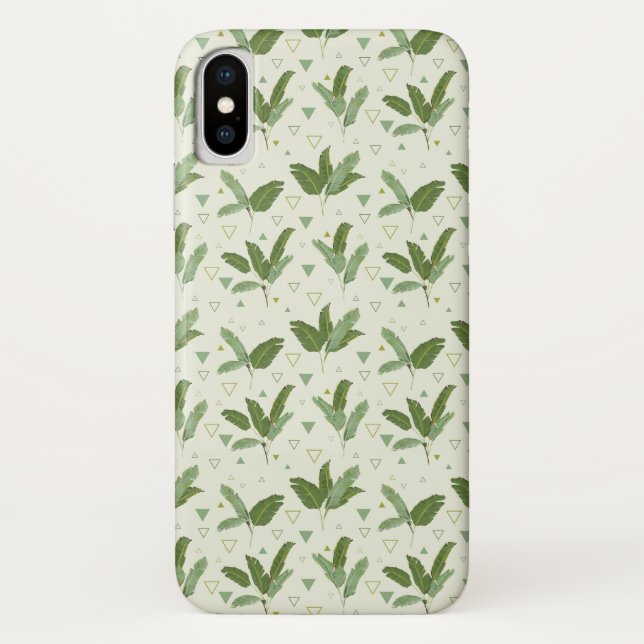 Banana Leaf With Triangles | Monogram 2 Case-Mate iPhone Case (Back)